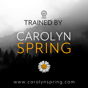 Trained by Carolyn Spring badge